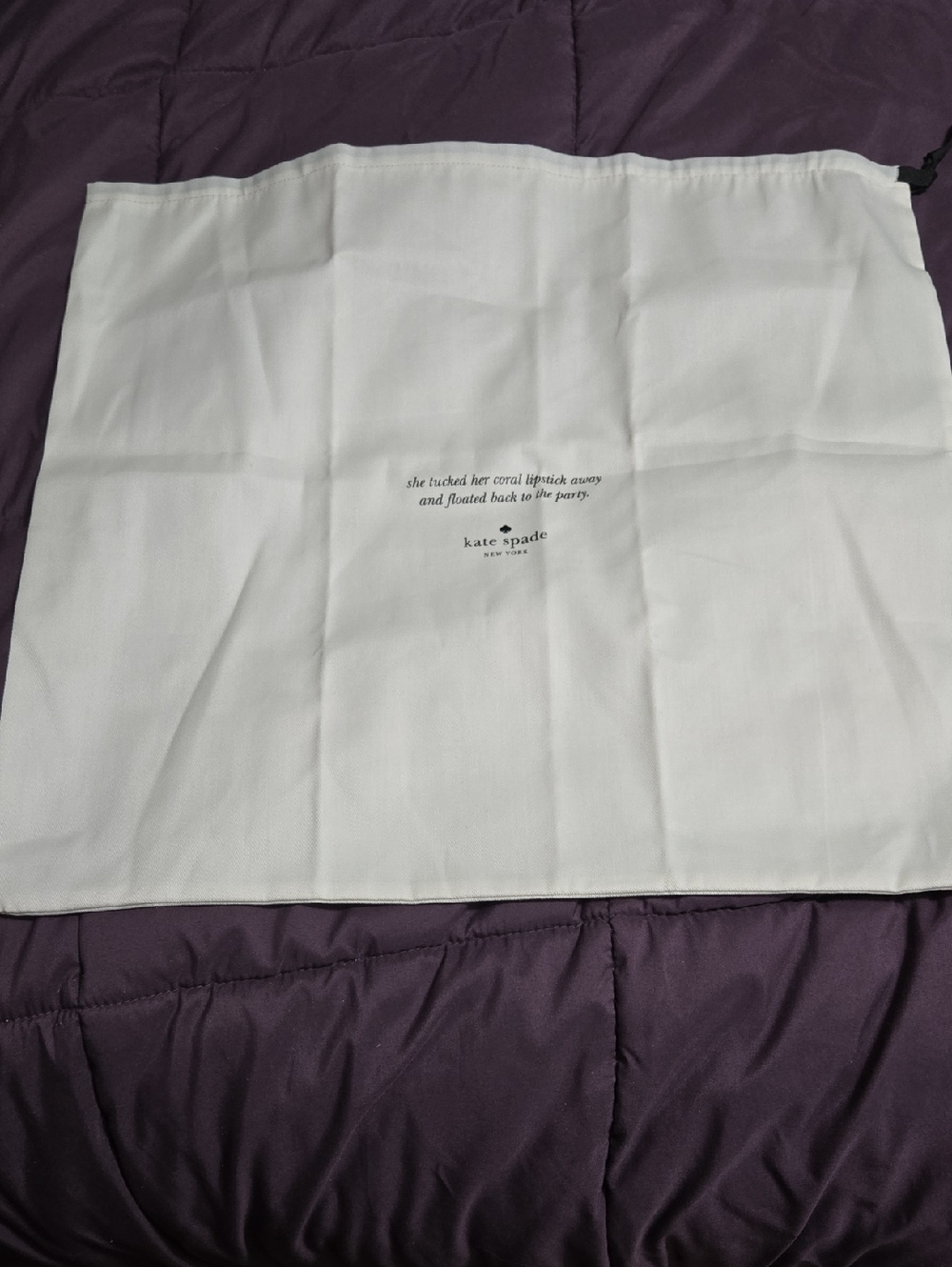 Kate Spade New York Drawstring Dust Bag 17 x 19 Inches